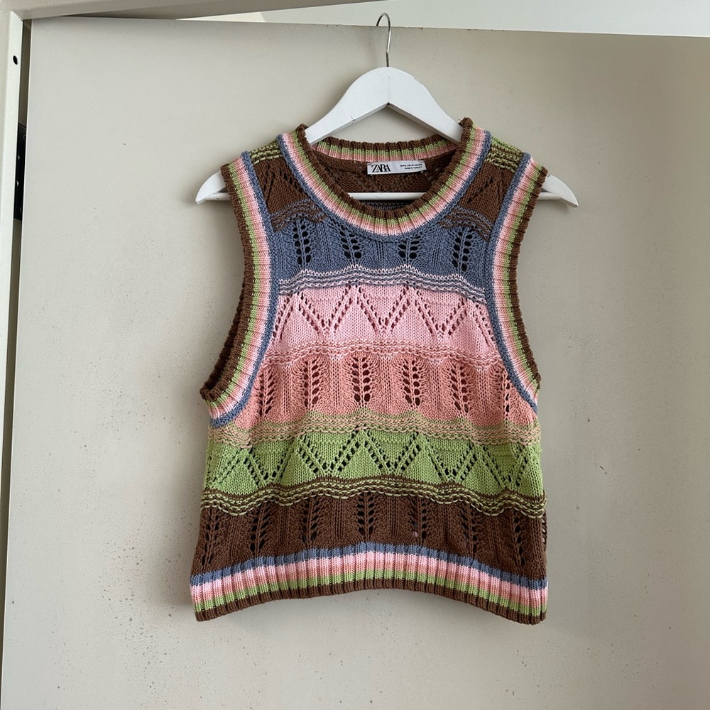 Zara Striped Sweater Vest